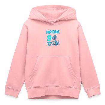 Dinostarke 9 Jahre alt - Kindergeburtstag Dino süß - Kinder Premium Organic Hoodie - Rosa - Vorne - AI Model Kid Female (0cm)