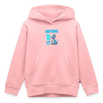Dinostarke 8 Jahre alt 8 Geburtstag Geschenkidee - Kinder Premium Organic Hoodie - Rosa - Vorne - AI Model Kid Female (0cm)