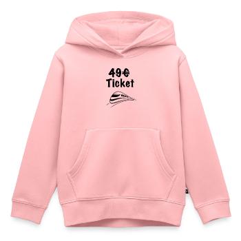 49 ticket bzw Deutschlandticket - Kinder Premium Organic Hoodie - Rosa - Vorne - AI Model Kid Female (0cm)