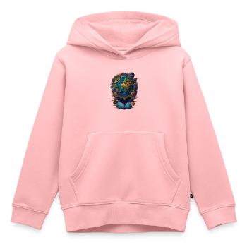Planet Erde Welt Planeten Abstrakt - Kinder Premium Organic Hoodie - Rosa - Vorne - AI Model Kid Female (0cm)