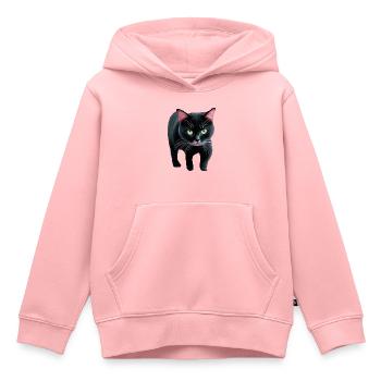 Kater - Kinder Premium Organic Hoodie - Rosa - Vorne - AI Model Kid Female (0cm)