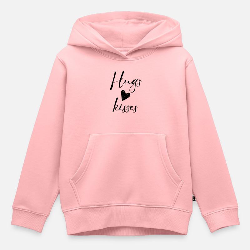 Câlins Bisous - Sweat Premium à capuche enfant bio - rose