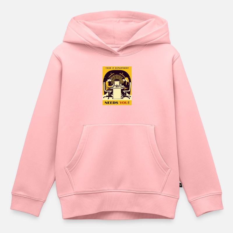 Département informatique - Sweat Premium à capuche enfant bio - rose