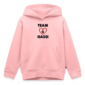 team gassi - Kinder Premium Organic Hoodie - Rosa - Vorne - AI Model Kid Female (0cm)