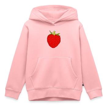 Fraise - Sweat Premium à capuche enfant bio - rose - Devant - AI Model Kid Female (0cm)