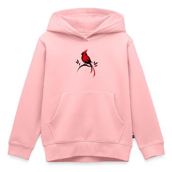 Cardinal - Sweat Premium à capuche enfant bio - rose - Devant - AI Model Kid Female (0cm)