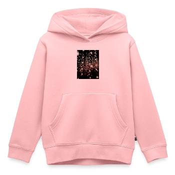 NIGHT LIGHTS - Kids Premium Organic Hoodie - rose - Front - AI Model Kid Female (0cm)