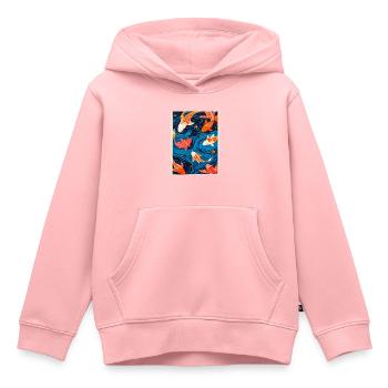 Der Tanz der Koi - Kinder Premium Organic Hoodie - Rosa - Vorne - AI Model Kid Female (0cm)