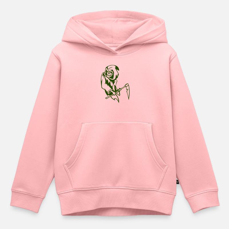 La Faucheuse - Sweat Premium à capuche enfant bio - rose