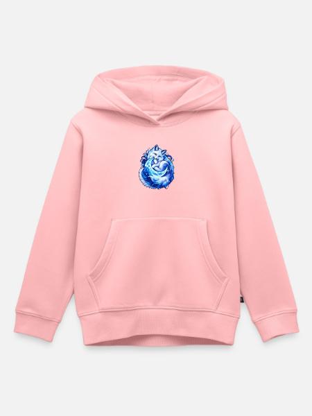 Mondfuchs im blauen Glanz - Kinder Premium Organic Hoodie - Rosa