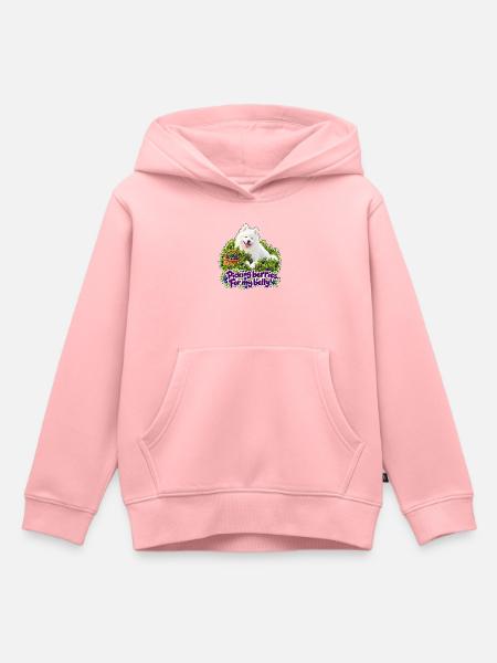 Samojedenhund mit Beeren - Kinder Premium Organic Hoodie - Rosa