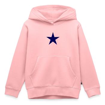 ETOILE. STAR. ETOILES. FÊTE. ANNIVERSAIRE. NOËL. - Sweat Premium à capuche enfant bio - rose - Devant - AI Model Kid Female (0cm)