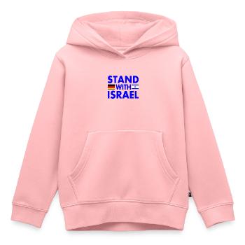 Israël - Sweat Premium à capuche enfant bio - rose - Devant - AI Model Kid Female (0cm)