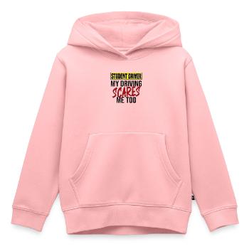 Apprenti conducteur Auto-école Permis de conduire Conducteur novice - Sweat Premium à capuche enfant bio - rose - Devant - AI Model Kid Female (0cm)