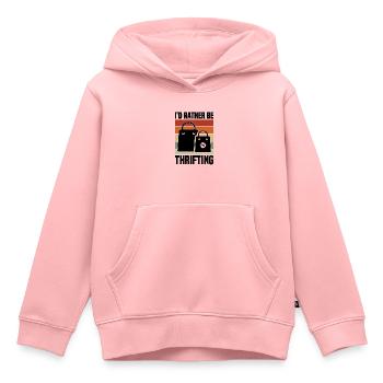 Magasin d’occasion Eco Hipster d’occasion - Sweat Premium à capuche enfant bio - rose - Devant - AI Model Kid Female (0cm)