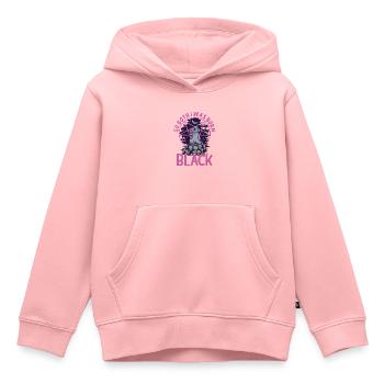 Satan Belzébuth Diable Gothique Pentagramme Mystique - Sweat Premium à capuche enfant bio - rose - Devant - AI Model Kid Female (0cm)