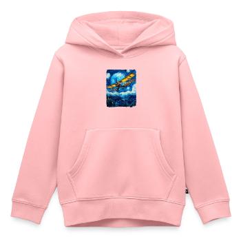 Luftfahrtpilot Vintage Flugzeug - Kinder Premium Organic Hoodie - Rosa - Vorne - AI Model Kid Female (0cm)