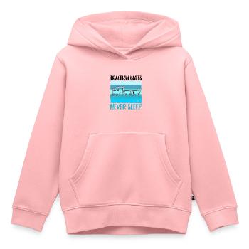 Train train train conducteurs de train - Sweat Premium à capuche enfant bio - rose - Devant - AI Model Kid Female (0cm)