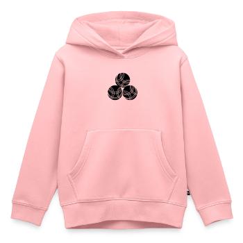boule - Sweat Premium à capuche enfant bio - rose - Devant - AI Model Kid Female (0cm)