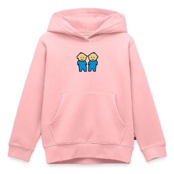 Twins Twins - - Sweat Premium à capuche enfant bio - rose - Devant - AI Model Kid Female (0cm)