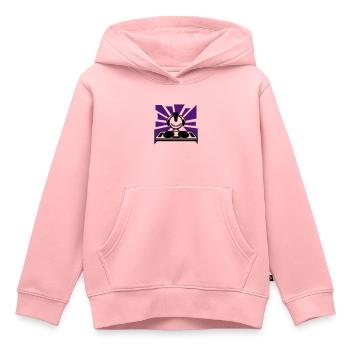 DJ - Sweat Premium à capuche enfant bio - rose - Devant - AI Model Kid Female (0cm)
