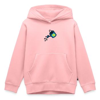 Arrosoir 3 - Sweat Premium à capuche enfant bio - rose - Devant - AI Model Kid Female (0cm)