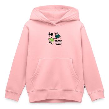 Geburtstag 60 jawoll lustige Eulen - Kinder Premium Organic Hoodie - Rosa - Vorne - AI Model Kid Female (0cm)