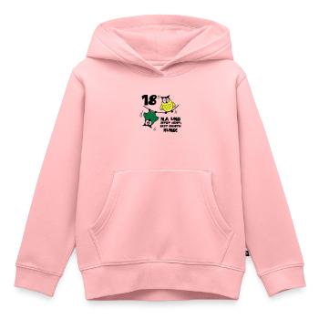 18 birthday, owls on the rope, round - Kids Premium Organic Hoodie - rose - Front - AI Model Kid Female (0cm)