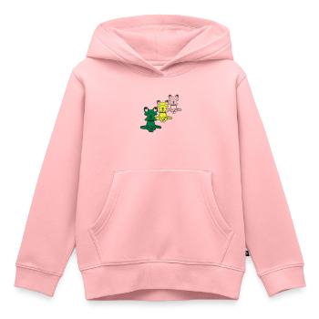 Relaxation de grenouille yoga méditation - Sweat Premium à capuche enfant bio - rose - Devant - AI Model Kid Female (0cm)