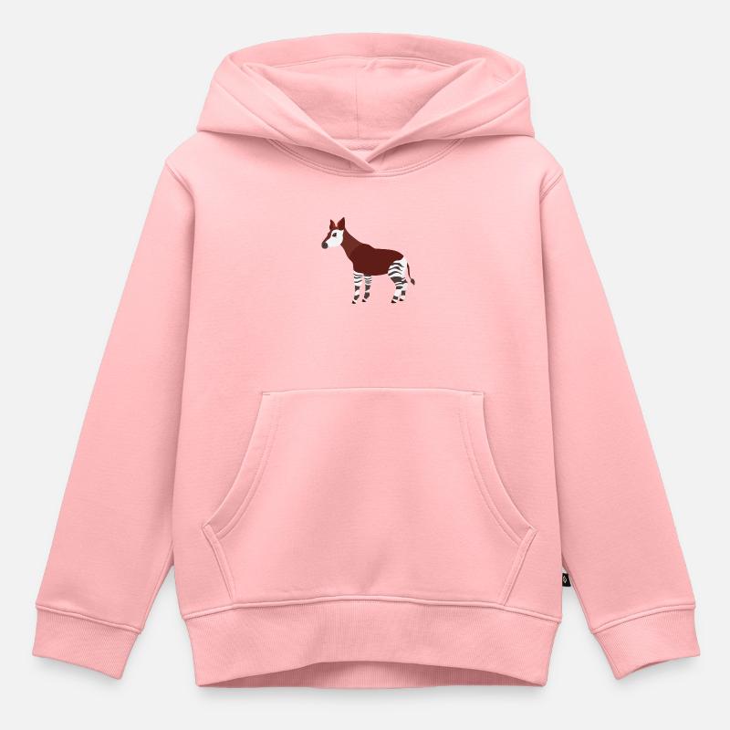 Okapi - Kinder Premium Organic Hoodie - Rosa