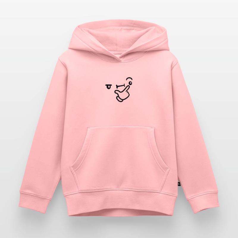 Icon Expression réfléchie du visage Sweat Premium à capuche enfant bio