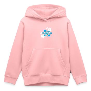 Helping hands - Kids Premium Organic Hoodie - rose - Front - AI Model Kid Female (0cm)