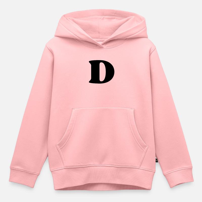 Buchstabe d - Kinder Premium Organic Hoodie - Rosa