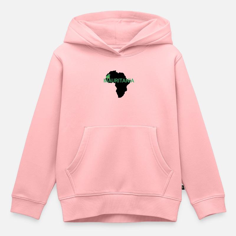 Aperçu de l’Afrique Mauritanie - Sweat Premium à capuche enfant bio - rose