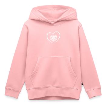 Heart Snowflake - Kids Premium Organic Hoodie - rose - Front - AI Model Kid Female (0cm)