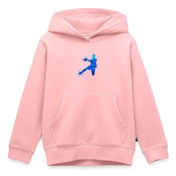 Handball, handballer, Beachhandball,Graffiti - Kinder Premium Organic Hoodie - Rosa - Vorne - AI Model Kid Female (0cm)