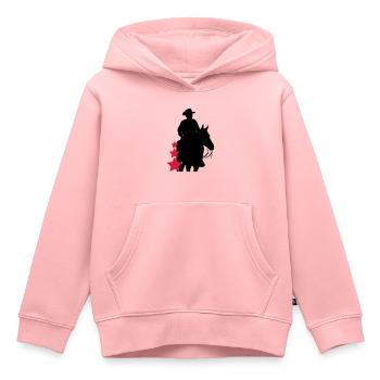 Cowboy , Horse and Stars - Kinder Premium Organic Hoodie - Rosa - Vorne - AI Model Kid Female (0cm)