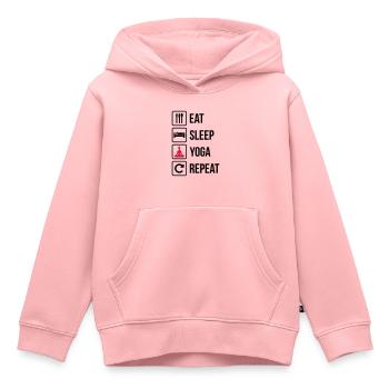 Eat Sleep Yoga Repeat - funny - witty - Kids Premium Organic Hoodie - rose - Front - AI Model Kid Female (0cm)