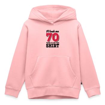 70th birthday - Kids Premium Organic Hoodie - rose - Front - AI Model Kid Female (0cm)