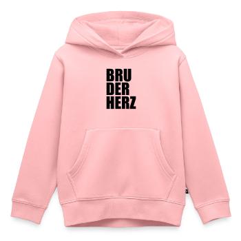 Bruderherz - Kinder Premium Organic Hoodie - Rosa - Vorne - AI Model Kid Female (0cm)