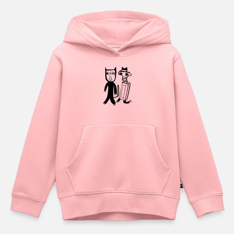 créature de zombi halloween créature de monstre zombie - Sweat Premium à capuche enfant bio - rose