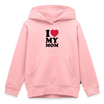 I love my mom - Kinder Premium Organic Hoodie - Rosa - Vorne - AI Model Kid Female (0cm)