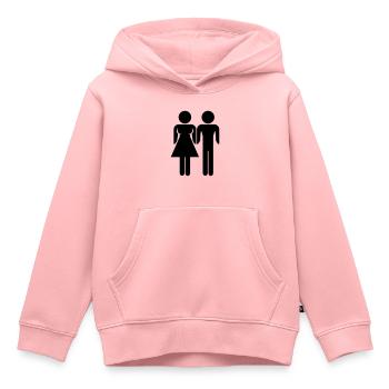 Woman And Man - Kids Premium Organic Hoodie - rose - Front - AI Model Kid Female (0cm)