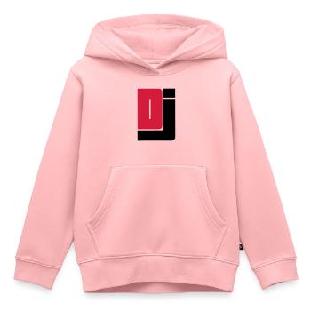 DJ - Kids Premium Organic Hoodie - rose - Front - AI Model Kid Female (0cm)