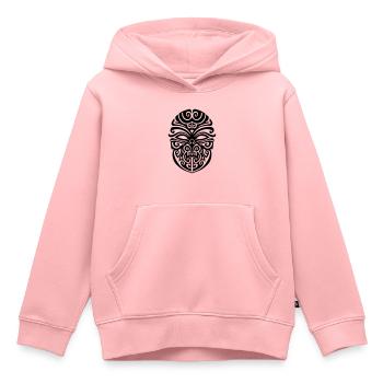 maori tribal skull tattoo ink geek fun gamer - Kinder Premium Organic Hoodie - Rosa - Vorne - AI Model Kid Female (0cm)