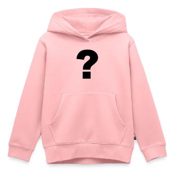 Point d'interrogation - Sweat Premium à capuche enfant bio - rose - Devant - AI Model Kid Female (0cm)
