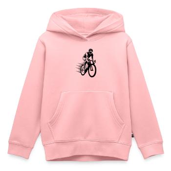 radsport - Kinder Premium Organic Hoodie - Rosa - Vorne - AI Model Kid Female (0cm)