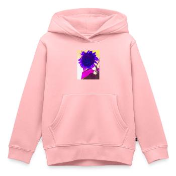 sommerblume pop Art - Kinder Premium Organic Hoodie - Rosa - Vorne - AI Model Kid Female (0cm)