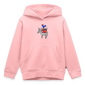Die Bremer Stadtmusikanten - Kinder Premium Organic Hoodie - Rosa - Vorne - AI Model Kid Female (0cm)