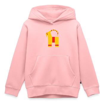 Julbock - Sweat Premium à capuche enfant bio - rose - Devant - AI Model Kid Female (0cm)